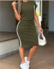 Picture of Summer Fashion Women’s Two‑Piece Set – Simple T‑Shirt with Casual Slim Fit Hip Skirt