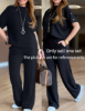 Picture of Women’s Solid Color Casual Loose Two‑Piece Set