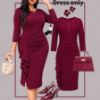 Picture of Ladies’ Elegant Slim Fit Round Neck Long-Sleeved Dress – Perfect for Spring & Autumn