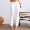 Picture of Women’s Large White Cropped Straight-Leg Jeans