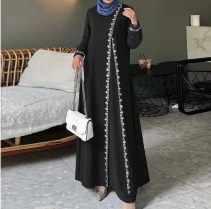 Picture of Spring & Autumn Women’s Elegant Lace Robe Dress