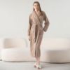 Picture of Autumn & Winter Women’s Long Jacquard Velvet Thick Bathrobe