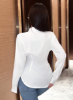 Picture of Women’s Solid Wrap Blouse with Long Sleeves