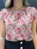 Picture of Women’s Round Neck - Floral Pattern, Short Sleeve, T-shirt