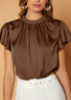Picture of Women’s High Neck Top with Butterfly Sleeves