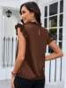 Picture of Women’s Solid Casual Top with Ruffle Trim & Short Sleeves