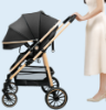 Picture of Baby Stroller – Three-in-One, Lightweight, Sit or Lie Down, Four-Wheel, Umbrella Carriage, Double-Sided Folding