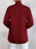 Picture of Women’s Satin-Like Blouse with Bow Collar & Long  Sleeves