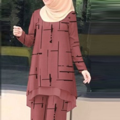 Picture of Women’s Double-Layer Printed Chiffon – Four-Sided Elastic