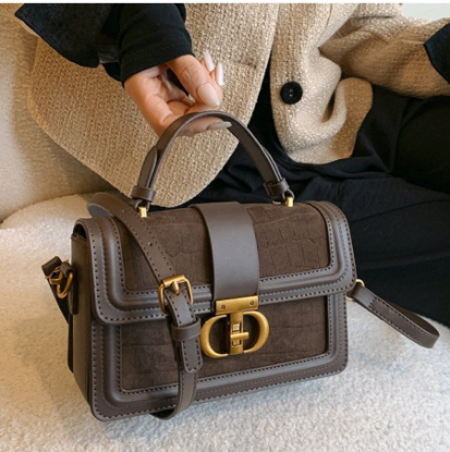 Picture of Retro Hand-Held Small Square Bag – Premium Texture, Single Shoulder or Crossbody