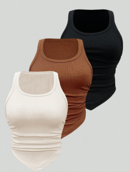 Picture of Women’s 3 pcs. Set – Sleeveless  Tank Top  Available in Multiple Colors