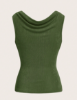 Picture of Women’s Slim Fit Solid Tank Top with Ruffle Detail, Sleeveless