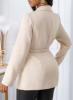 Picture of Women’s Elegant Blazer with Shawl Collar, Slim Waist, Button Details & Pleated Design, Long Sleeves