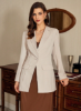 Picture of Women’s  Elegant Blazer with Notched Collar, Slim Waist, Pleated Design & Long Sleeves
