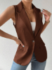 Picture of Women’s Retro Single-Breasted Vest Blazer – Elegant Sleeveless