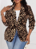 Picture of Women’s Leopard Print Tailored Blazer – Classic Lapel, Slim Fit, Long Sleeves