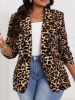 Picture of Women’s Leopard Print Tailored Blazer – Classic Lapel, Slim Fit, Long Sleeves