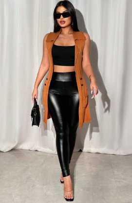 Picture of Women’s Sleeveless Cardigan with Double Pockets