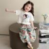 Picture of Girls’ Summer Casual Set – Thin Short-Sleeved Top with Pants
