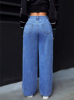 Picture of Autumn Women’s Casual Loose Straight-Leg Wide-Leg Denim Pants
