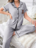 Picture of Women’s Pajama Set – Pocket Design, Bear Embroidery