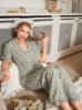 Picture of Women’s Pajama Set – Knitted Floral Collar Top & Long Pants