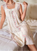 Picture of Women’s Nightdress – Square Neck, Contrast Lace, Romantic Floral Pattern, Holiday Collection