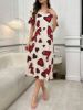 Picture of Women’s Nightdress - Casual Heart Print Round Neck
