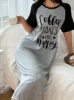 Picture of Women’s Nightdress – Casual Raglan Short Sleeve, Round Neck