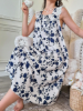 Picture of Women’s  Nightdress – Floral Pattern with Lace Trim, Sleeveless