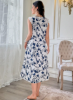 Picture of Women’s  Nightdress – Floral Pattern with Lace Trim, Sleeveless