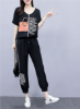 Picture of Summer Women’s Slimming Suit – Fashionable Casual Two‑Piece Set with Sports Pants
