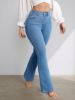 Picture of Girls’ Versatile Elastic High-Waisted Flared Jeans