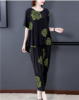 Picture of Women’s Summer Casual Set – Plus Size Half-Sleeved Slimming Two-Piece Sportswear