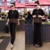 Picture of Women’s Spring & Summer Patchwork Casual Suit – Slimming Hoodie with Wide-Leg Pants