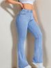 Picture of Women’s Retro High-Waisted Flared Jeans – Slim Fit Floor-Hugging Horseshoe Pants