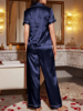 Picture of Women’s Pajama Set – Silk Striped Pattern , Short Sleeve & Pants