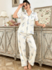 Picture of Women’s Pajama Set – Floral Print Holiday Season