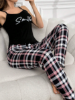 Picture of Women’s Pajama Set – spaghetti Top & Plaid Pants