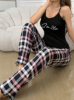 Picture of Women’s Pajama Set – spaghetti Top & Plaid Pants
