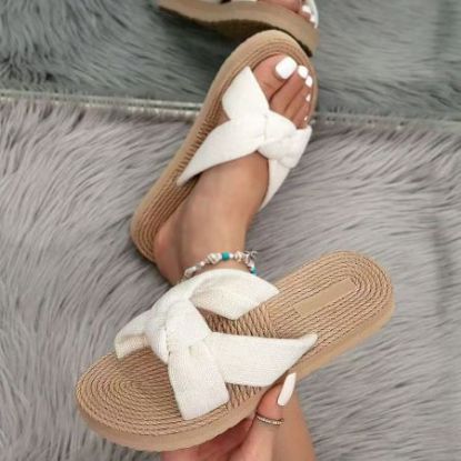 Picture of Women’s Summer Breathable Butterfly Bow Slippers – Round-Toe Flat Bottom with Sloping Heel