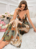 Picture of Women’s Pajama Set - Backless Spaghetti strap Top & long Pants