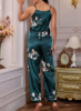 Picture of Women’s Satin Pajama Set – Floral Print straps Top & Pants