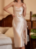 Picture of Women’s Nightdress - Solid Color & Elegant spaghetti straps