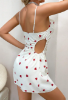 Picture of Women’s Nightwear – Cut-Out Waist, Ruched Design, Spaghetti Straps & Patterned Style