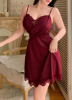 Picture of Women’s Sexy Nightdress – Lace Patchwork, Solid Color, spaghetti straps
