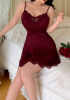 Picture of Women’s Sexy Nightdress – Lace Patchwork, Solid Color, spaghetti straps