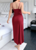 Picture of Women’s Nightdress – Pleated Ruffle, Lace Patchwork, spaghetti straps