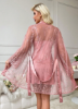 Picture of Women’s Satin Nightdress Set – Slip spaghetti straps Dress with Sheer Lace Robe