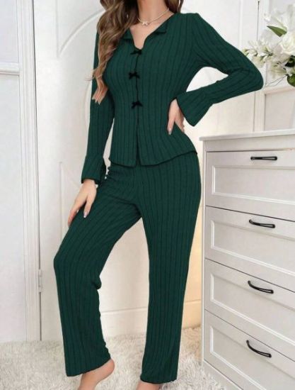 Picture of Women’s Pajama Set – Ribbed Knit long sleeves & pants